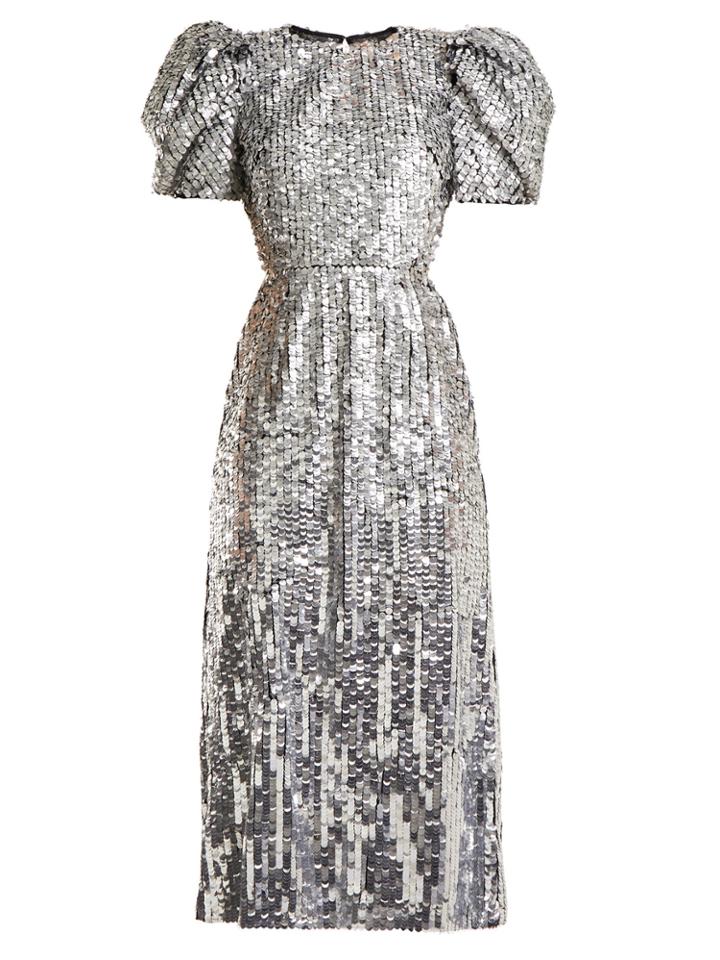 Carolina Herrera Open-back Sequined Tulle Gown