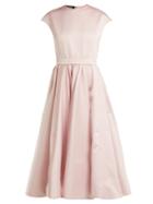 Matchesfashion.com Rochas - Gathered Waist Satin Dress - Womens - Light Pink