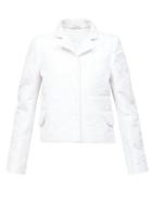 Matchesfashion.com Cecilie Bahnsen - Mara Single-breasted Quilted-satin Jacket - Womens - White