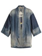 Bliss And Mischief Sunrise-embroidered Denim Kimono Jacket