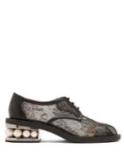 Nicholas Kirkwood Casati Pearl-heeled Lace Derby Shoes