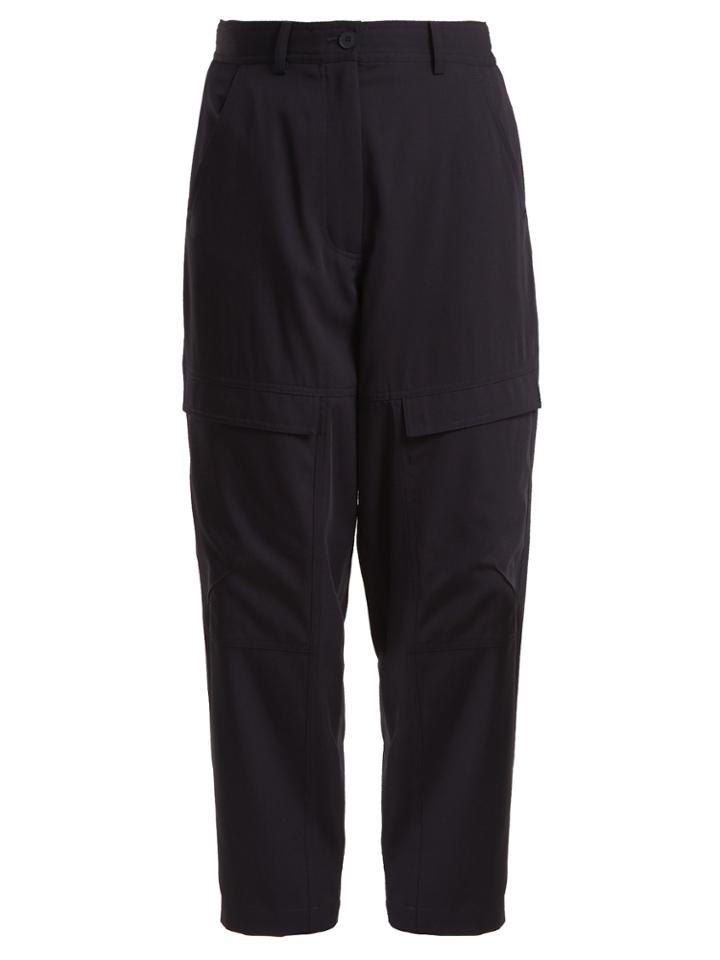 Stella Mccartney High-rise Tapered-leg Wool Cargo Trousers