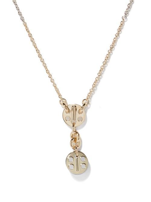 Paco Rabanne - Pacotille Paillette-drop Chain Necklace - Womens - Gold Multi