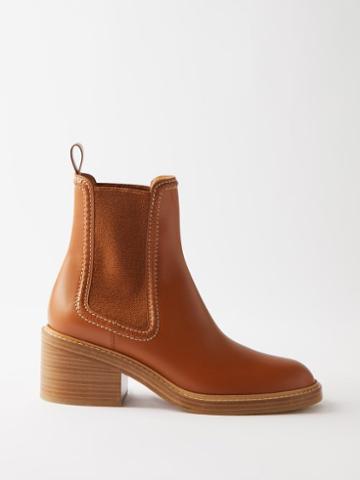 Chlo - Mallo 50 Leather Chelsea Boots - Womens - Tan