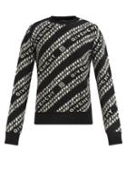 Matchesfashion.com Givenchy - Chain-jacquard Wool-blend Sweater - Mens - Black White