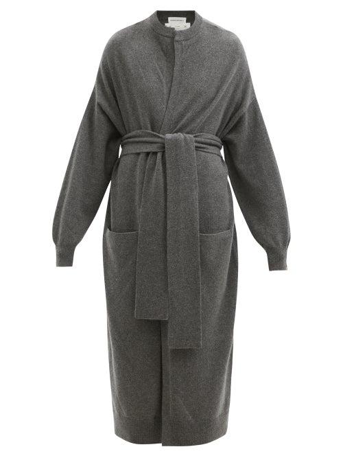 Extreme Cashmere - No.186 Marina Stretch-cashmere Longline Cardigan - Womens - Dark Grey