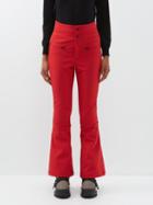 Perfect Moment Ski - Aurora Softshell Flared-leg Ski Trousers - Womens - Red