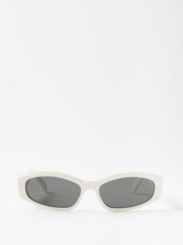 Celine Eyewear - Slim D-frame Acetate Sunglasses - Mens - Ivory Multi