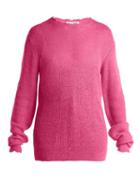 Matchesfashion.com Helmut Lang - Frayed Trim Sheer Knit Sweater - Womens - Pink