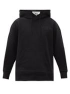 Mens Rtw Y-3 - Logo-print Cotton-jersey Hooded Sweatshirt - Mens - Black
