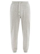 Matchesfashion.com Brunello Cucinelli - Slim-leg Cashmere-blend Jersey Track Pants - Mens - Light Grey