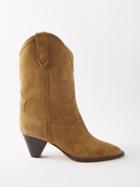 Isabel Marant - Luliette Suede Ankle Boots - Womens - Nude
