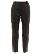 Matchesfashion.com Nili Lotan - Montauk Lizard Effect Leather Slim Leg Trousers - Womens - Black