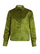 Miu Miu Leaf-jacquard Blouse