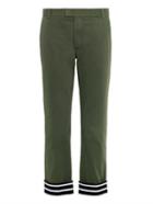 Band Of Outsiders Cotton Contrast-cuff Trousers