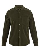 A.p.c. John Patch-pocket Cotton-velvet Shirt
