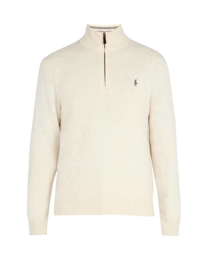 Polo Ralph Lauren Half-zip Wool-blend Sweater