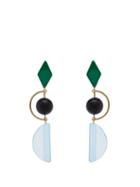 Matchesfashion.com Marni - Long Resin And Metal Hook Earrings - Womens - Blue