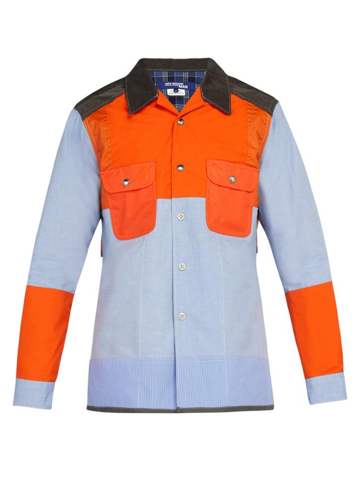 Junya Watanabe Panelled Cotton And Nylon Shirt