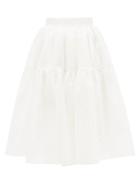 Matchesfashion.com Shrimps - Ray Broderie-anglaise Organza Skirt - Womens - White