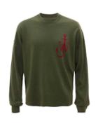 Jw Anderson - Logo-intarsia Sweatshirt - Mens - Green