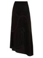 Ellery Orbit High-rise Crepe-back Satin Midi Skirt