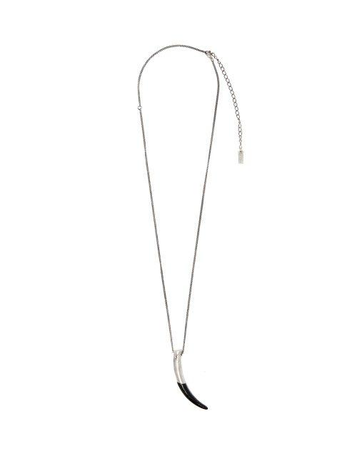 Matchesfashion.com Saint Laurent - Folk Pendant Necklace - Mens - Silver