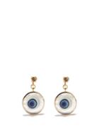 Ladies Jewellery Tohum - Istanbul Murano-glass & 24kt Gold-plated Earrings - Womens - Blue Gold