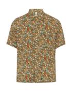 Matchesfashion.com Finamore 1925 - Floral Print Short Sleeved Cotton Poplin Shirt - Mens - Green
