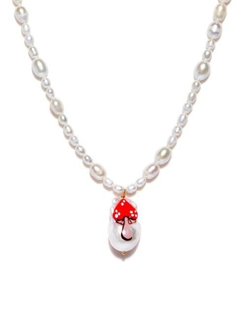 Joolz By Martha Calvo - Trippy Pearl & 14kt Gold-plated Necklace - Womens - Pearl