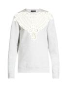 Burberry Lace-insert Jersey Sweatshirt