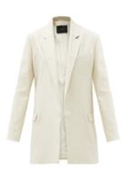 Matchesfashion.com Joseph - Julia Single-breasted Linen-blend Suit Jacket - Womens - Cream