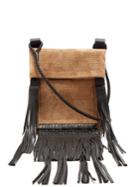 Saint Laurent Fringed-leather Suede Cross-body Bag