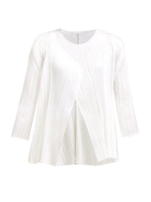 Matchesfashion.com Pleats Please Issey Miyake - Technical Pleat Flared Jacket - Womens - White