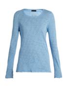 Atm Distressed Long-sleeved Cotton T-shirt