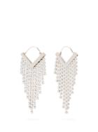 Matchesfashion.com Isabel Marant - Crystal Embellished Fringed Earrings - Womens - Crystal