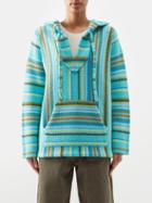 Alanui - Follow Your Nature Striped-wool Poncho - Womens - Blue Stripe