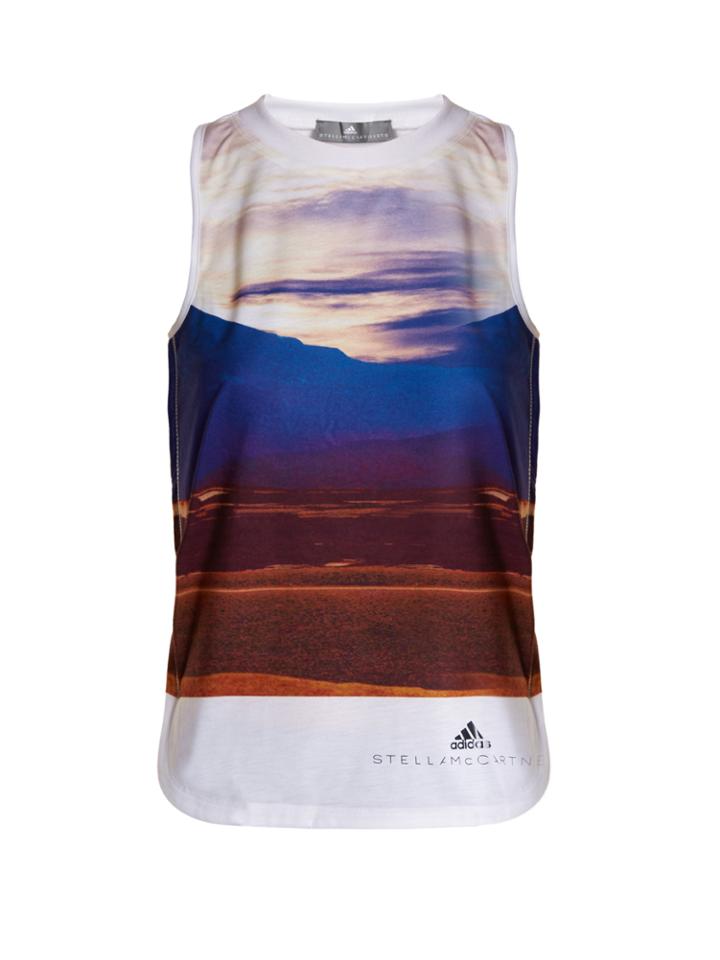 Adidas By Stella Mccartney Essentials Nature-print Performance Tank Top