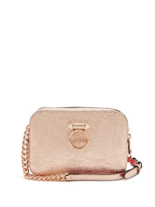 Matchesfashion.com Christian Louboutin - Rubylou Leather Cross Body Bag - Womens - Rose Gold