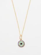 Sydney Evan - Evil Eye Enamelled 14kt Gold Necklace - Mens - Gold Blue