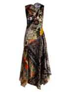Erdem Reza Floral-print Velvet Gown