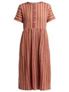 Matchesfashion.com Ace & Jig - Ashcroft Striped Cotton Dress - Womens - Pink Multi