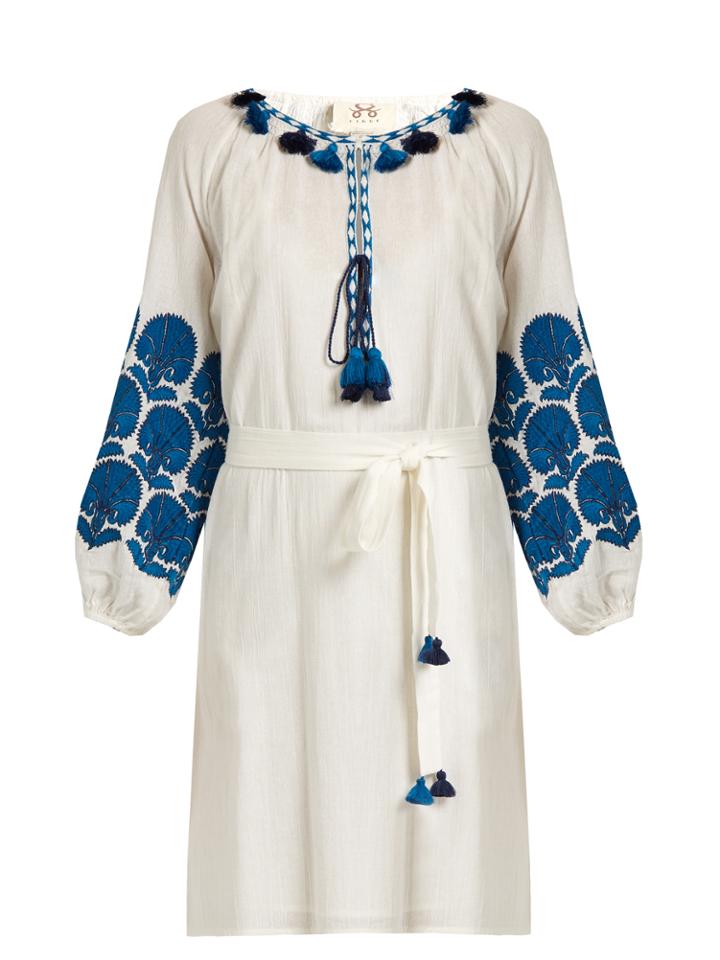 Figue Coco Embroidered Cotton Dress