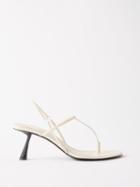 Khaite - Linden Leather Sandals - Womens - White