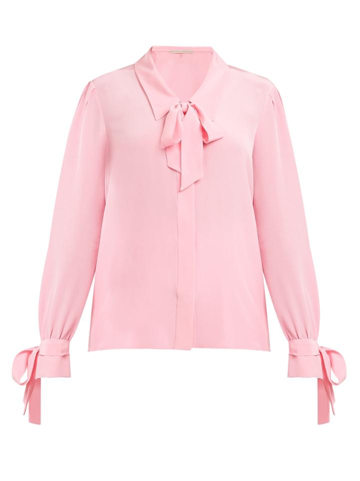 Marco De Vincenzo Pussy-bow Silk Shirt