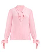 Marco De Vincenzo Pussy-bow Silk Shirt