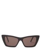 Matchesfashion.com Saint Laurent - New Wave Cat Eye Acetate Sunglasses - Womens - Black
