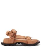 Ladies Shoes Jil Sander - Padded Nappa-leather Flatform Sandals - Womens - Tan