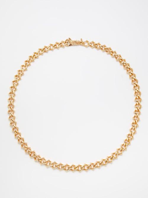 Emanuele Bicocchi - Distorted Chain-link 24kt Gold-plated Necklace - Mens - Gold