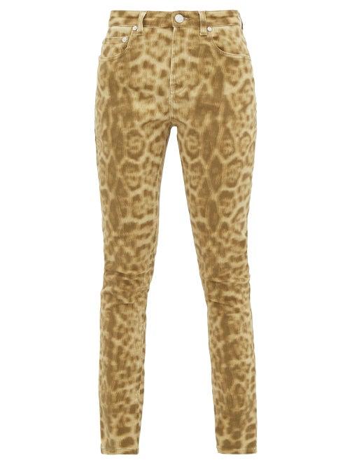 Matchesfashion.com Burberry - Leopard Print Stretch Denim Skinny Jeans - Womens - Leopard